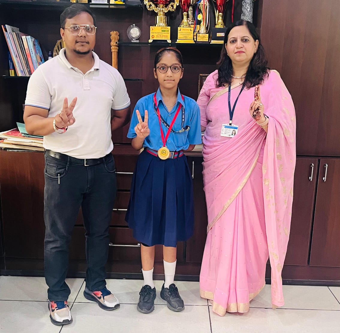 Trisha- Taekwondo Triumph: BVM Kitchlu Nagar Pride - Gold Medalist at District Level & Selected for State Level Championship